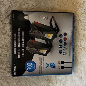 INFINITY X1 2 Bluetooth Rechargeable Work Light with Bluetooth Speakers T1